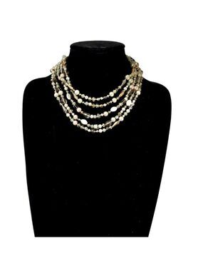 LOFT Smoky Gemstone Multi-Strand Necklace | NWT